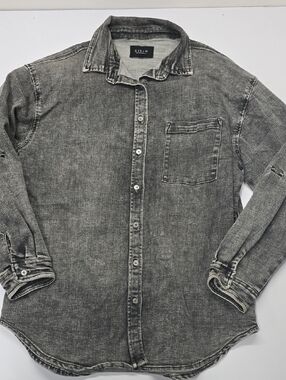 Risen Men's Washed Grey Button-Down Shirt